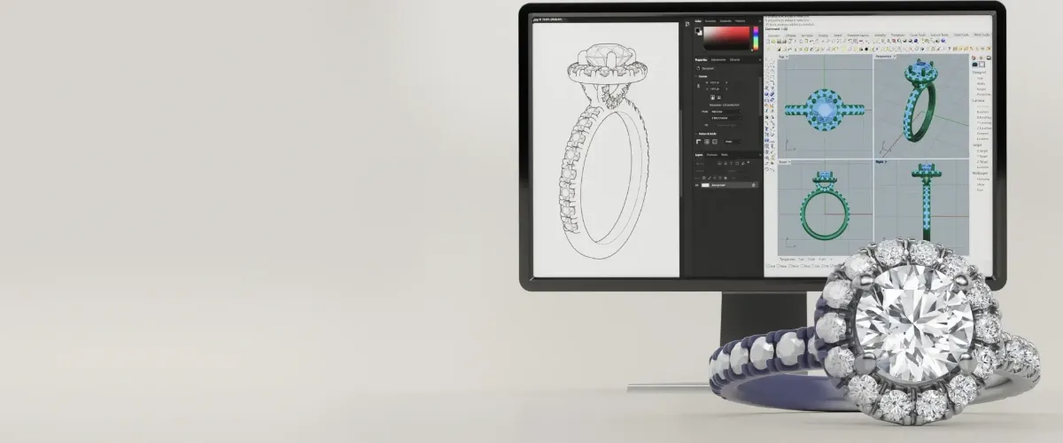 CAD 3D — Bijou diamant